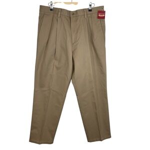 Dockers Mens Original Khaki Pleated Classic Fit Pants Tan 36x29 404438176 NWT